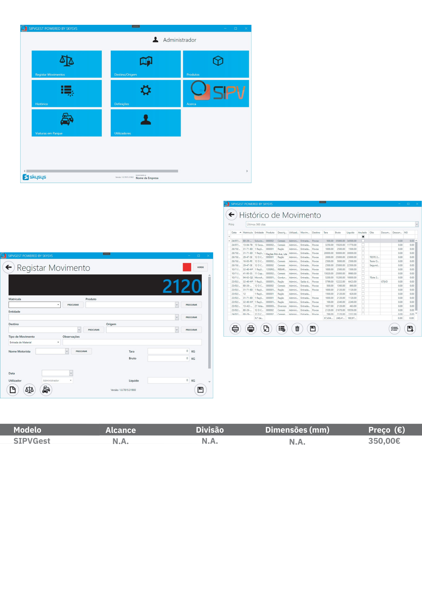 Software de Pesagem